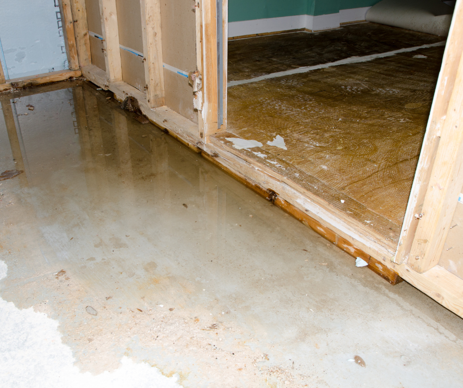 Water Damage Cleaning Contractor New York - A Water Damaged Basement Floor