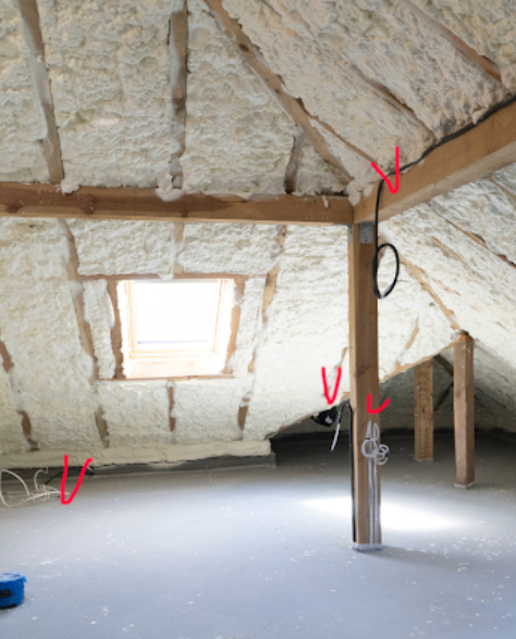 Spray Foam Insulation Contractors in Kew Gardens, NY - An Attic with Spray Foam that Needs to Be Removed for a Remodel