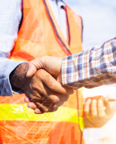 Spray Foam Insulation Contractors in Long Island City, NY - A Contractor and a Business Owner Shaking Hands