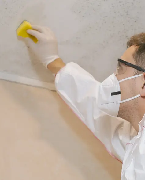  A Man Mold Testing the Ceiling