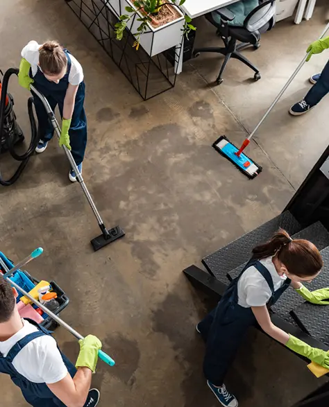 Water Damage Restoration Contractors in Plainview, NY - Water Damage Cleaning Crew Cleaning a Commercial Space