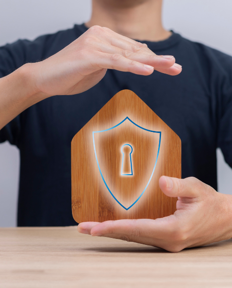 Water Damage Restoration Contractors in Gravesend, NY - A Man Holding a Brown Plaque with a Shield Icon on it<br />
