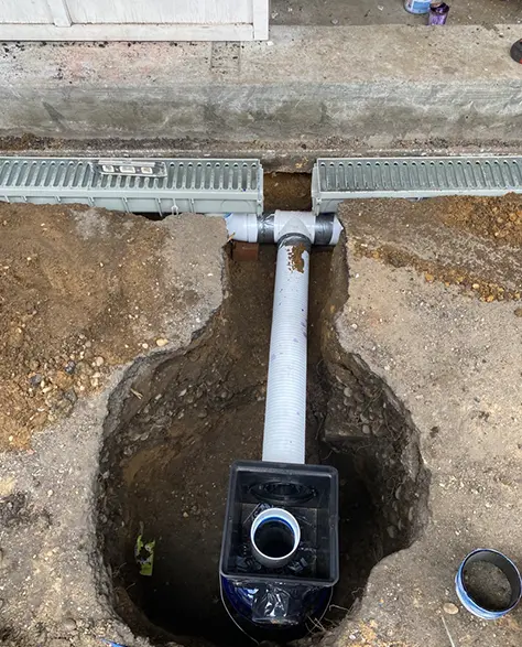 Top-Rated Foundation Repair Contractors in East Meadow, NY - A<br />
French Drain Project About Halfway Through Installation