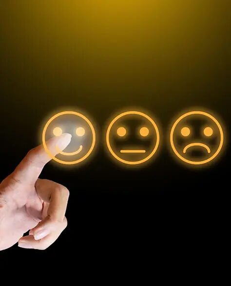 top-rated-water-damage-restoration-contractors-in-Lindenhurst-ny-1.4 Water Damage Restoration Contractors in Lindenhurst, NY - A woman's index finger is touching a happy face showing satisfaction