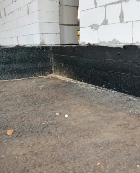 Water Damage Restoration Contractors in Huntington Station, NY - Lower Foundation Walls in a Property With Waterproofing Coating