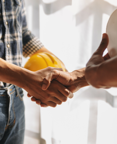 Foundation Repair Contractors in Coram, NY - Two Men Shaking Hands<br />
