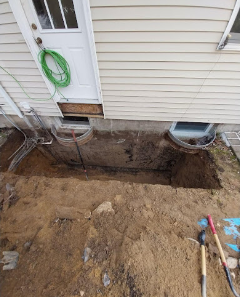Foundation Repair Contractors in Freeport, NY - An exposed foundation that will be repaired by the Zavza Seal team<br />
