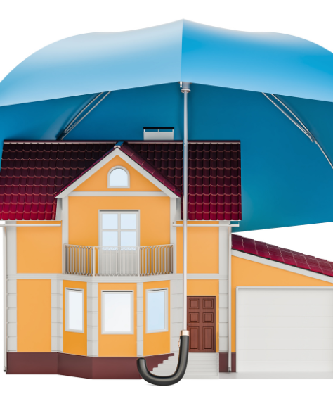 Foundation Repair Contractors in Glen Cove, NY - An umbrella covering a house<br />
