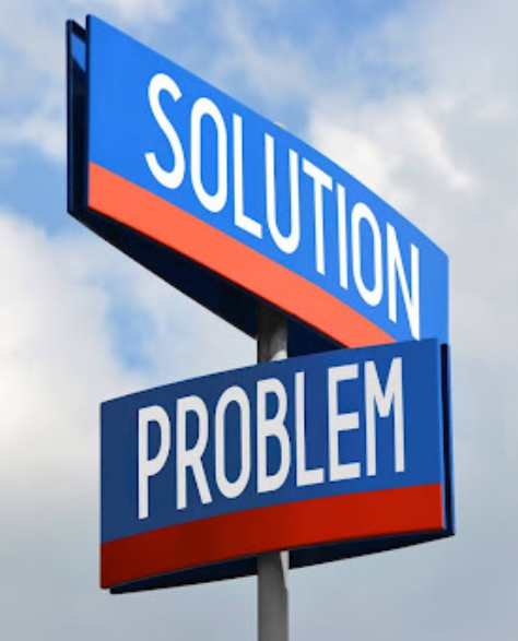 Foundation Repair Contractors in Massapequa, NY - An Street Sign for an Intersection that Says, “Problem” and “Solution” on the Signs<br />
