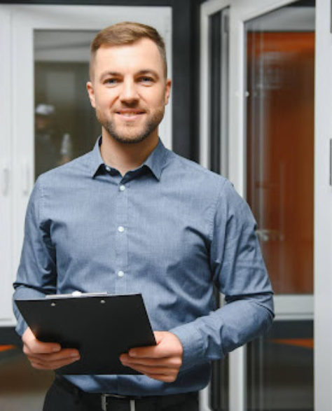 Top-Rated Foundation Repair Contractors in West Islip, NY - A Foundation Inspection Technician Holding a Clipboard and Smiling<br />
