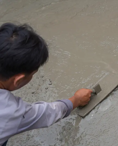 Water Damage Restoration Contractors in Richmond Hill, NY - A Man Applying Waterproof Cement