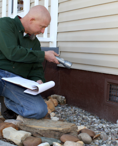 Foundation Repair Contractors in Astoria, NY - A Foundation Specialist Inspecting a Foundation of a House