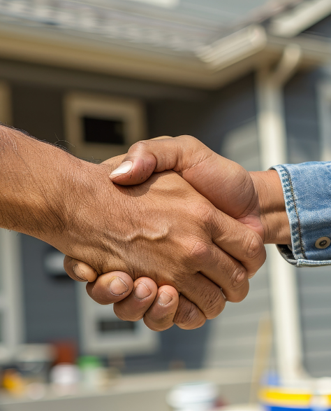 Foundation Repair Contractors in Bay Ridge, NY - A Homeowner and a Foundation Repair Technician Shaking Hands