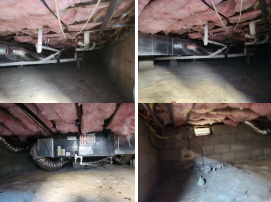 Crawl Space in a dreary condition