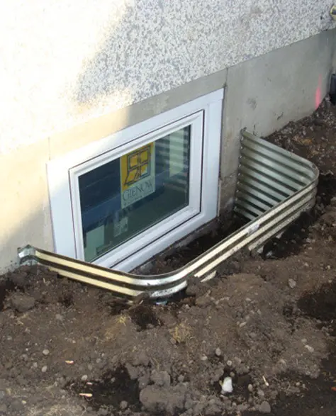 Egress Windows Installation Contractor in New York - An Egress Window Install from the Outside of the House