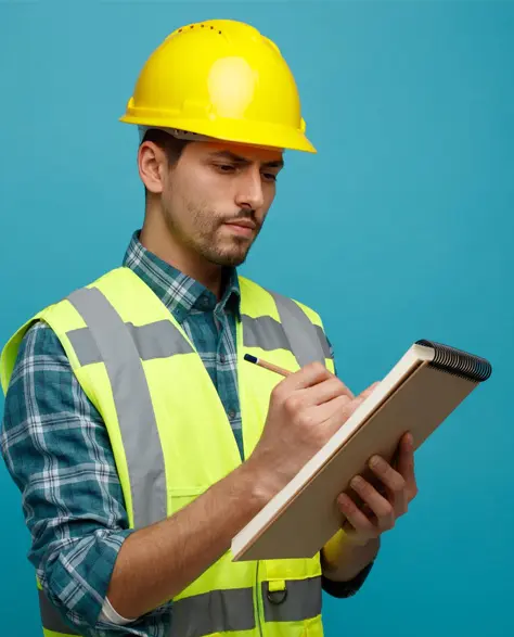 Water Damage Restoration Contractors in Woodside, NY - A Water Damage Repair Technician Writing on His Clipboard