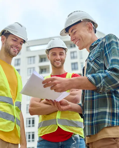 Water Damage Restoration Contractors in Woodside, NY - Construction Workers Talking Before Work