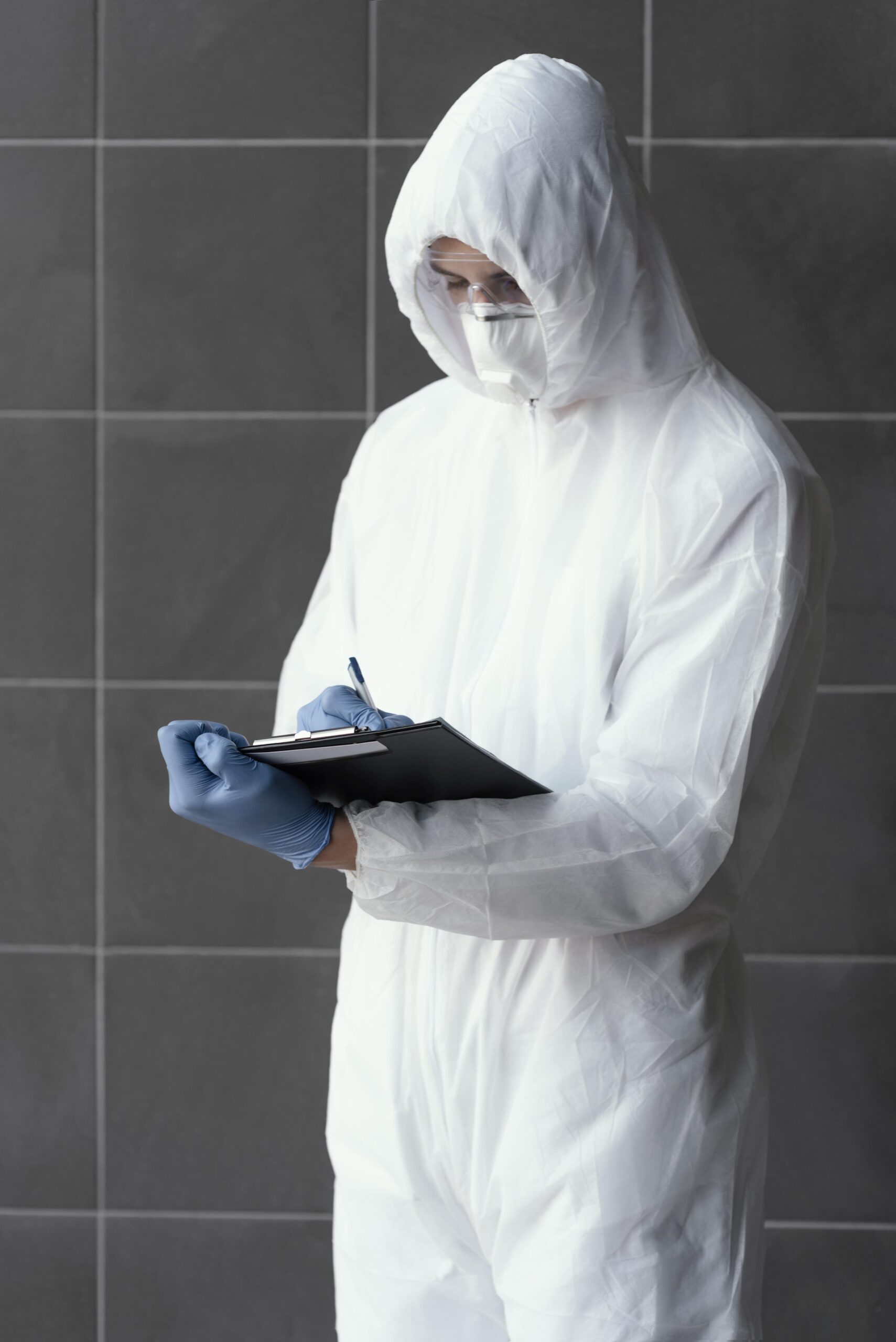 Mold Inspection in New York - A Mold Inspection Technician in a Full Body Suit