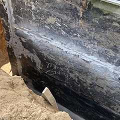 Foundation Waterproofing and Repair Project in Amityville, NY Before