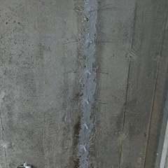 Basement Wall Crack Repair Job in Arverne, NY Before