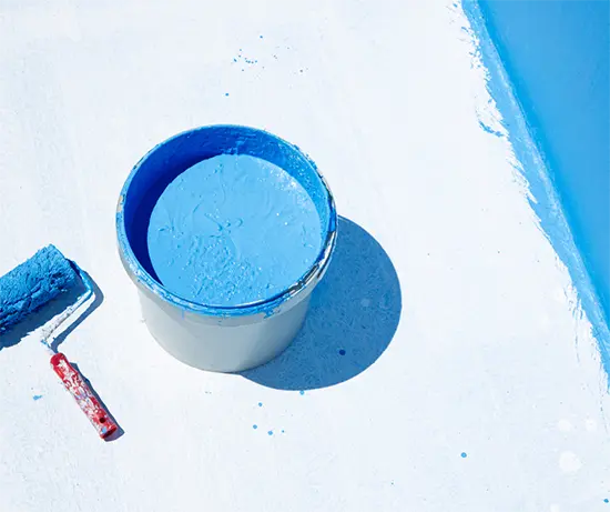 Waterproofing Cement Contractor New York - Blue Waterproof Acrylic Paint<br />
