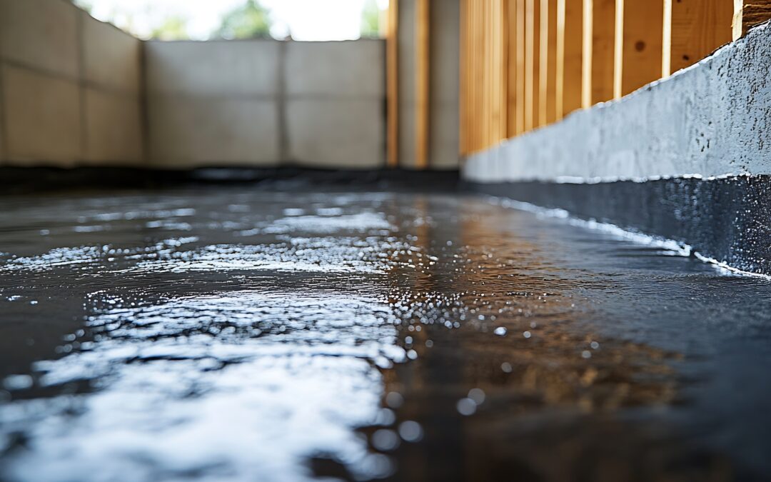 A basement waterproof flooring recently completed by the team of Zavza Seal LLC.