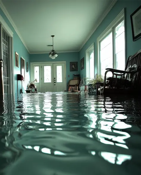 A flooded home