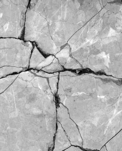 A closeup of a cracked concrete surface<br />
