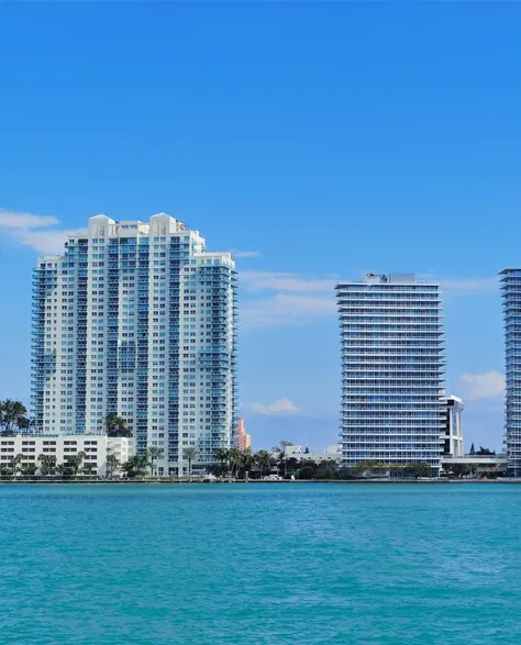 Urban architecture along a coastline