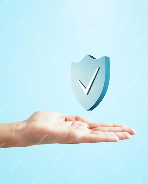 A handling holding up a shield icon