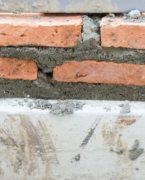 A residential basement wall where the carbon straps need to be installed.