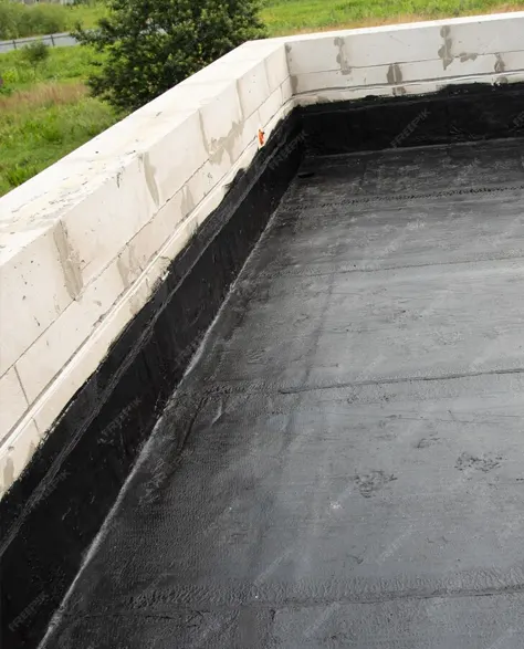 A terrace covered with bituminous membrane