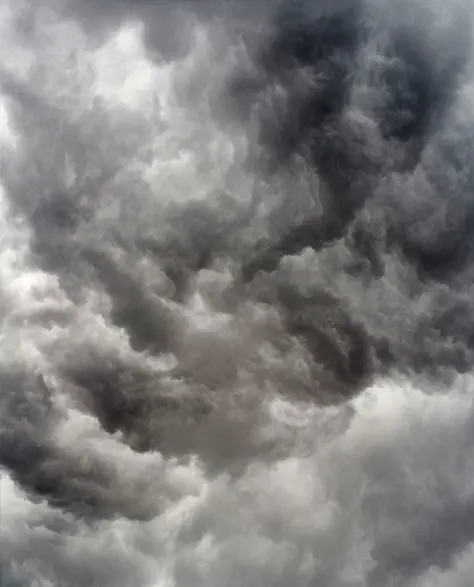 Thick dark storm clouds