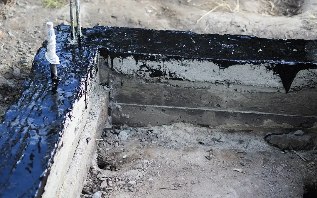 exterior foundation waterproofing in progress by the expert zavza seal team