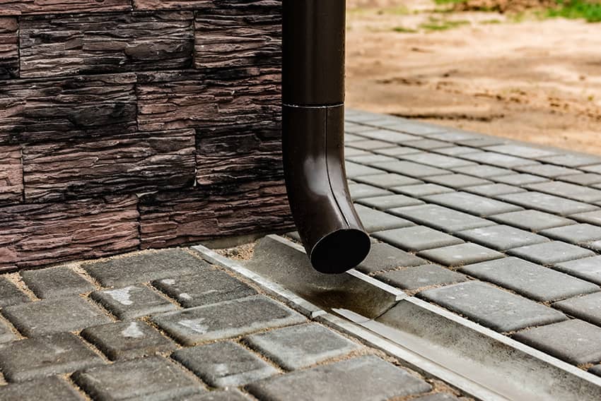 a downspout in a property