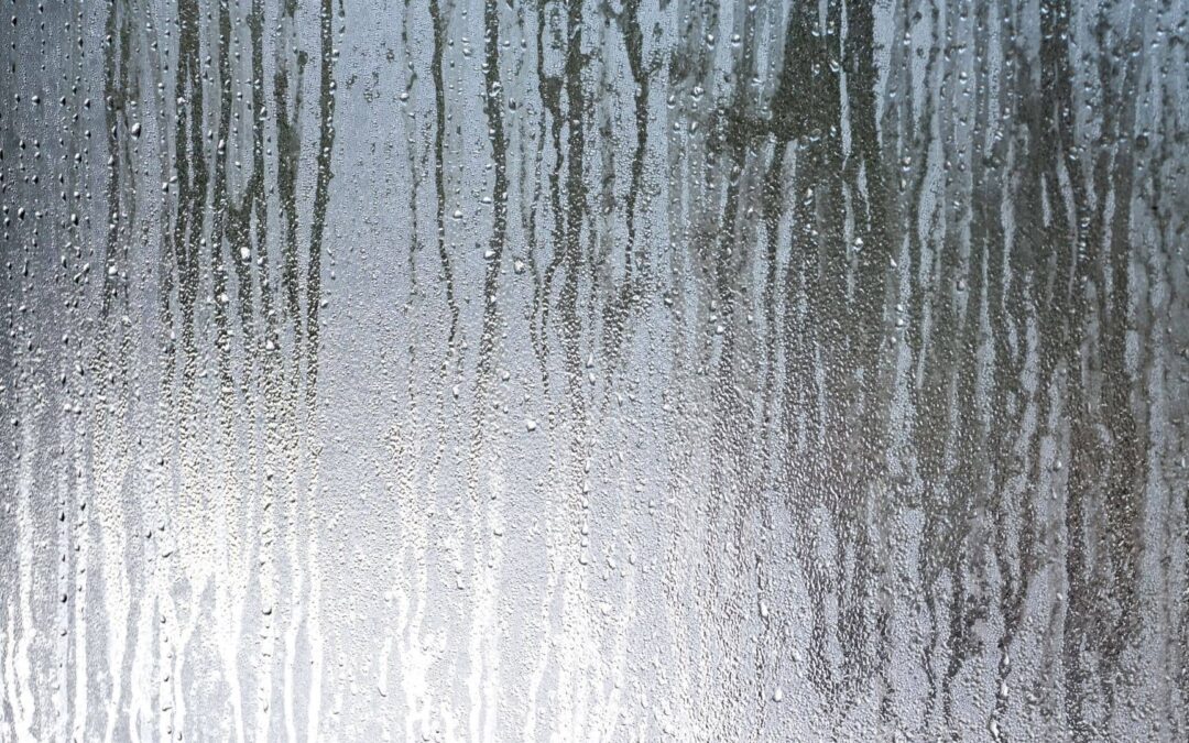 A window with high humidity