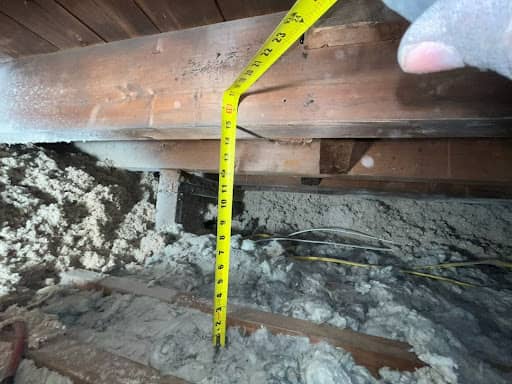 Blown-in insulation in one of the commercial projects that Zavza Seal insulated