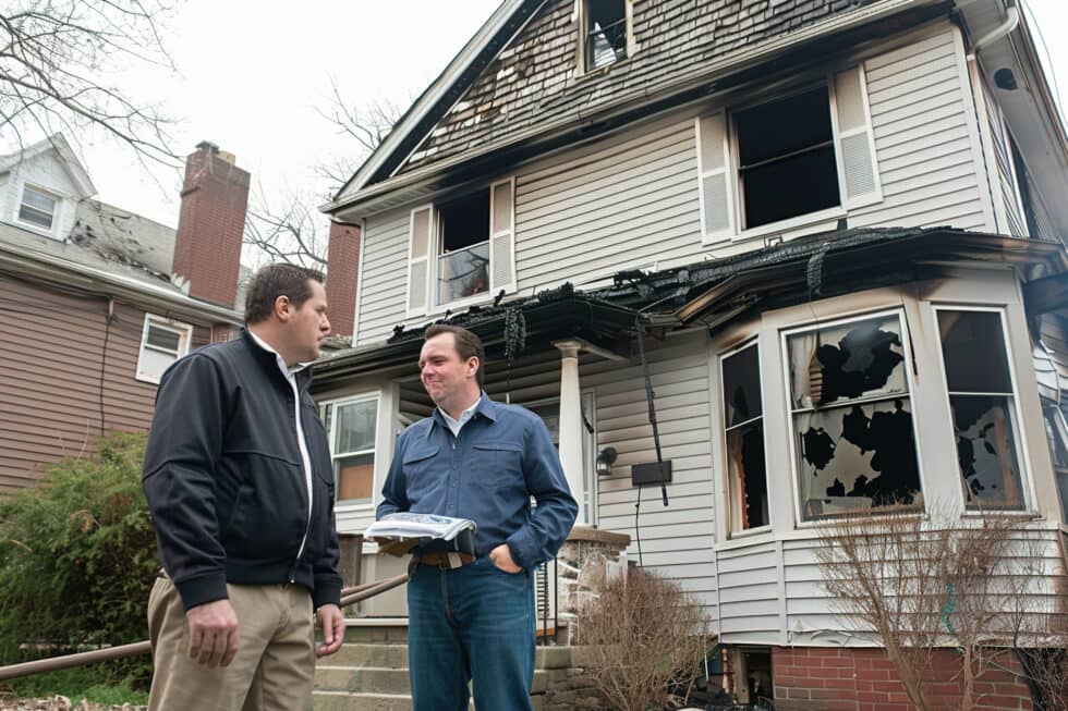 A home that is eroded and destroyed because of storms in NYC