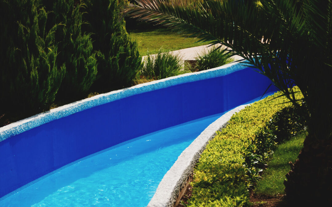 A gunite pool