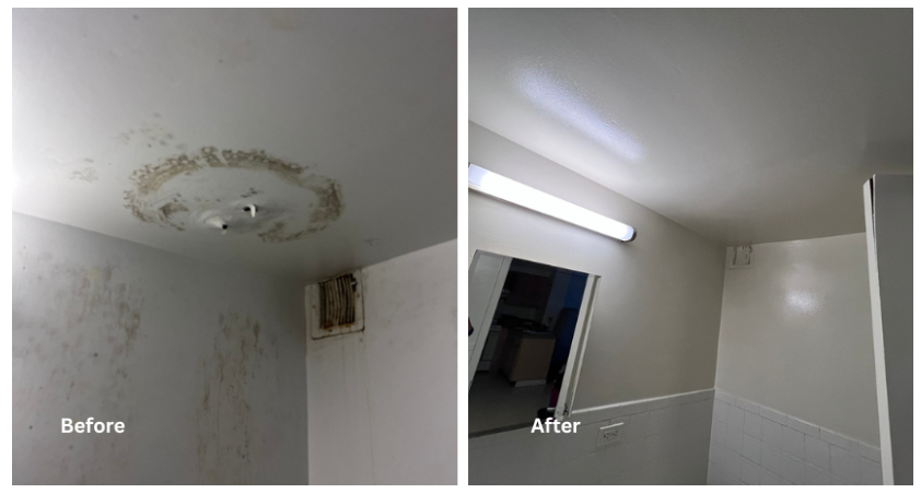 Mold Remediation in Bathroom – Brooklyn, NY – A Before and After Picture of Mold Remediation by Zavza Seal LLC