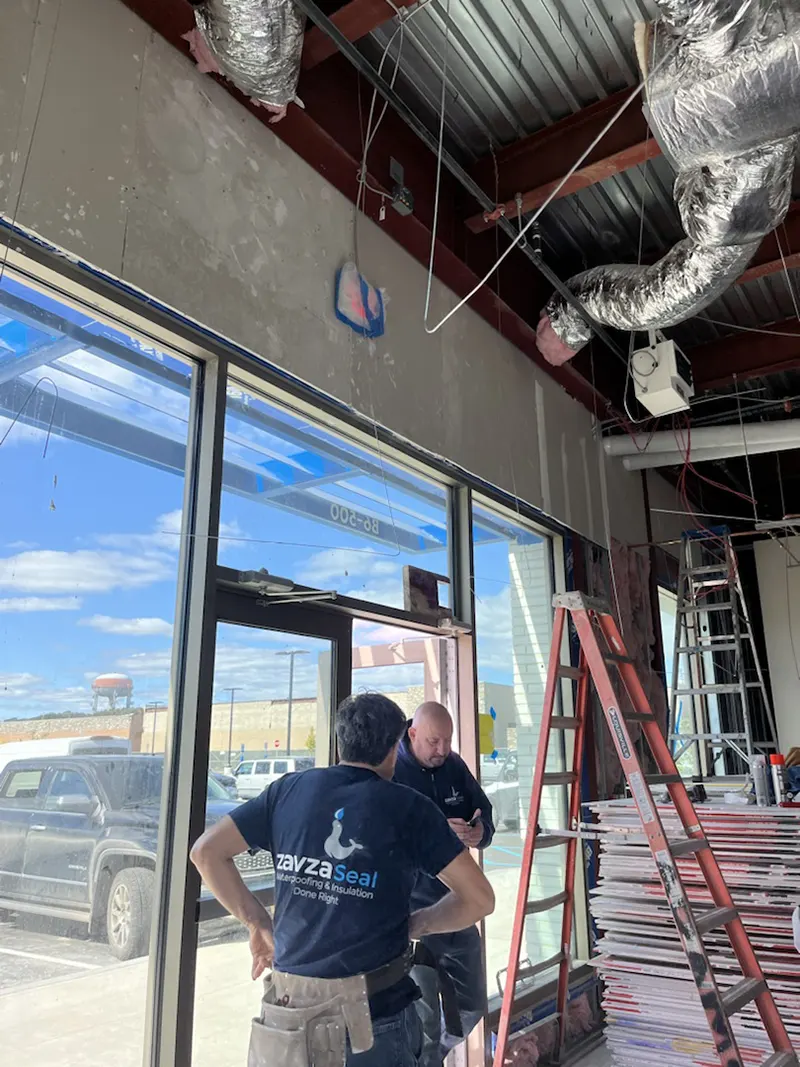 The Zavza Seal Contractors working on various repair works on the property in