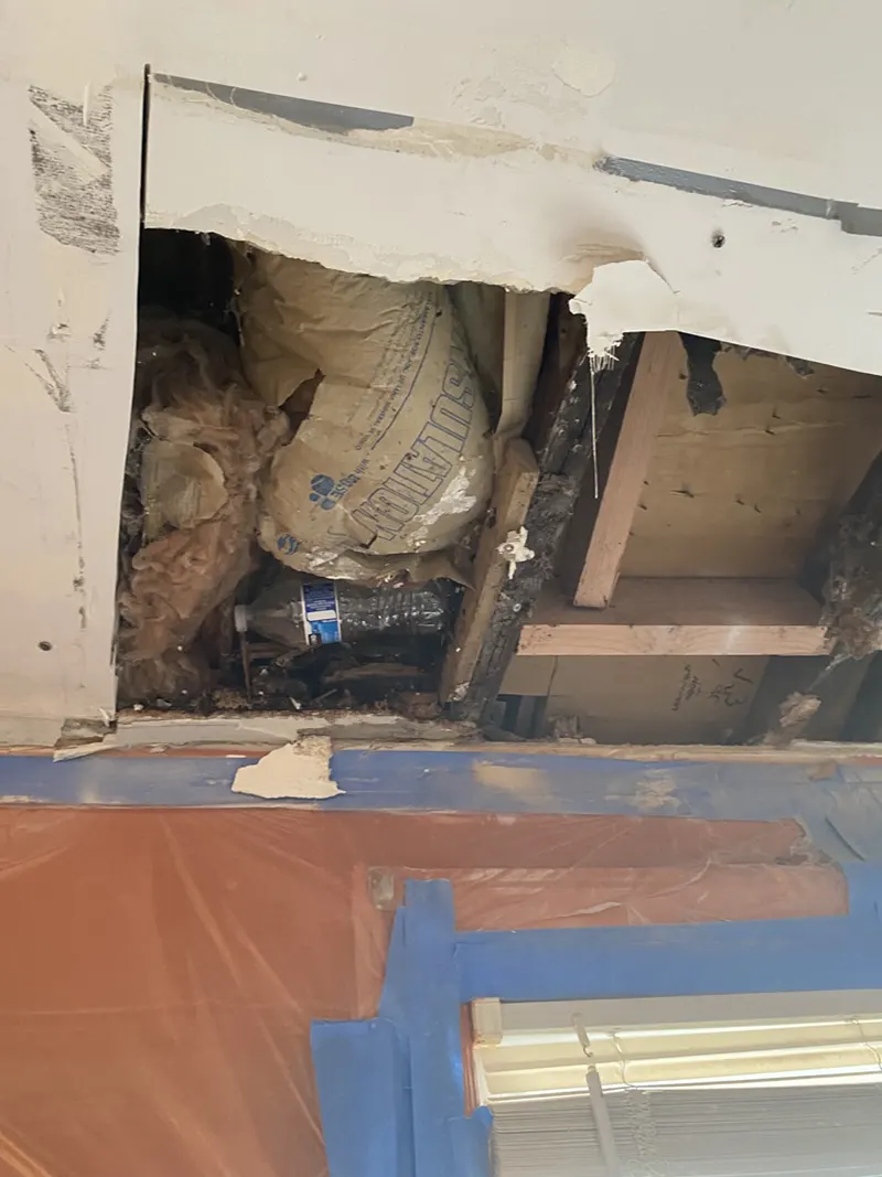Damned plaster ceiling in the property in Floral Park, NY.
