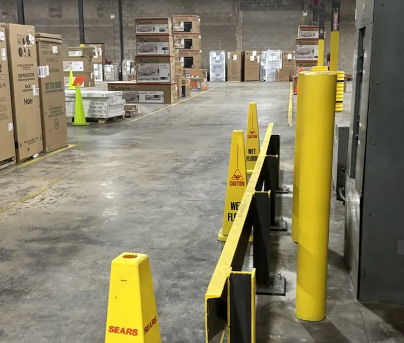 Guard railing barrier installation in Syosset, NY.