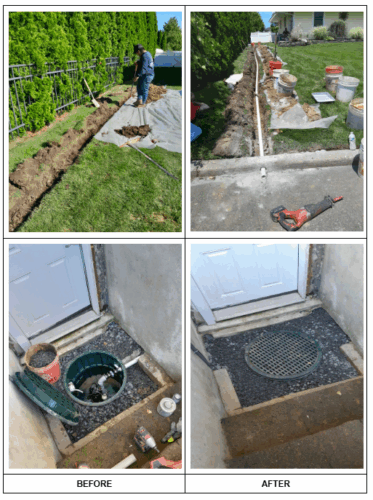 Waterproofing and drainage solutions being installed into the property