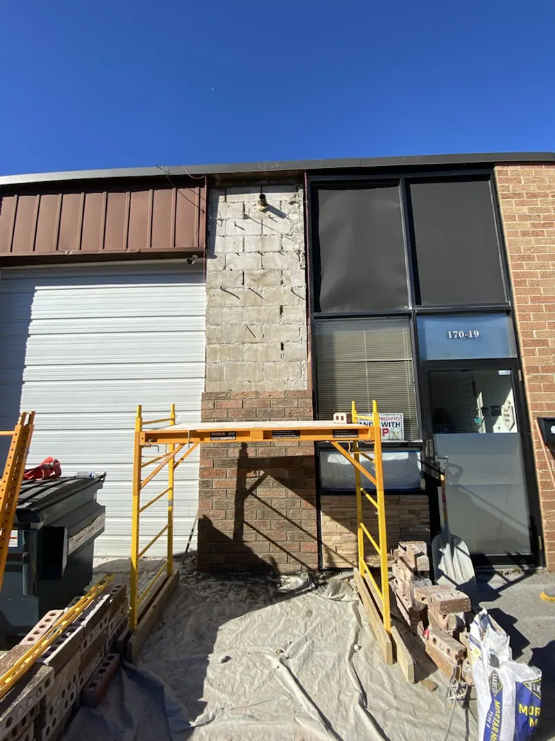 Facade restoration in progress