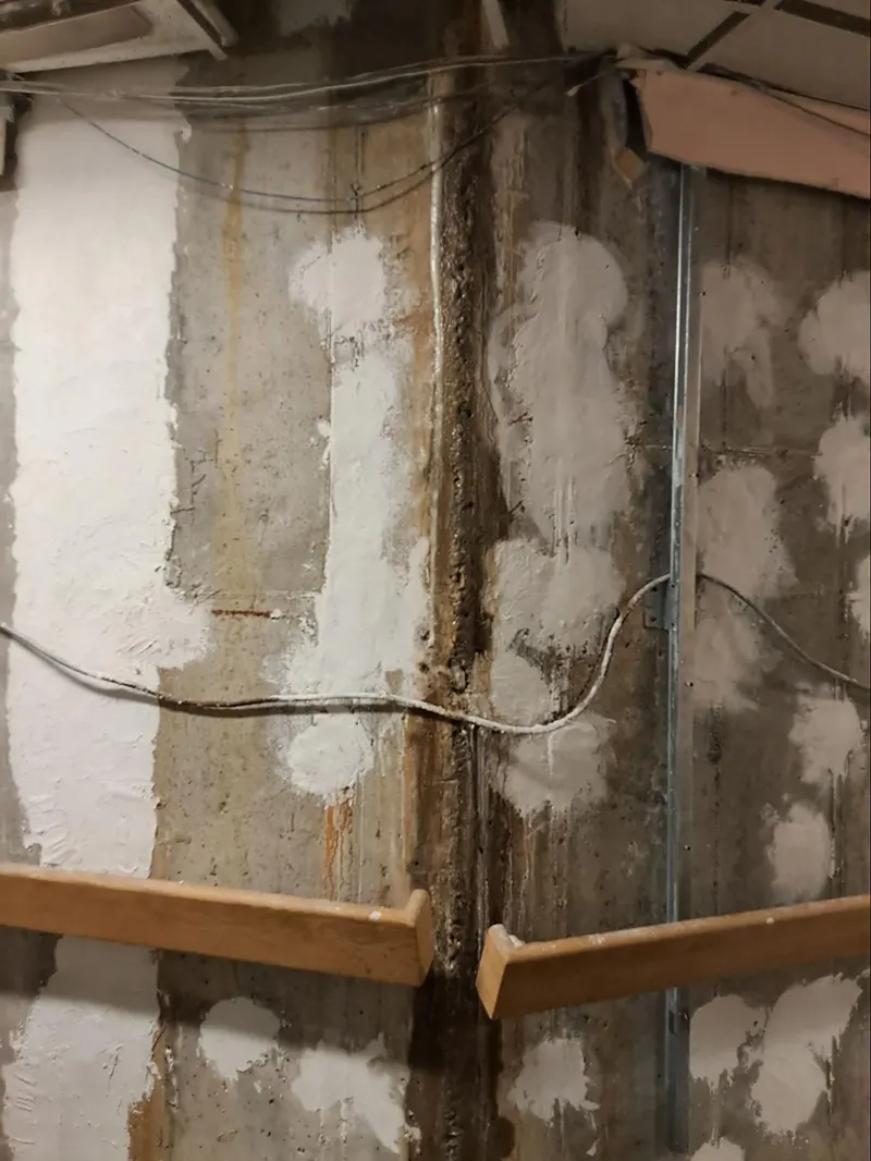 Waterproofing in progress in the property in South Setauket, NY
