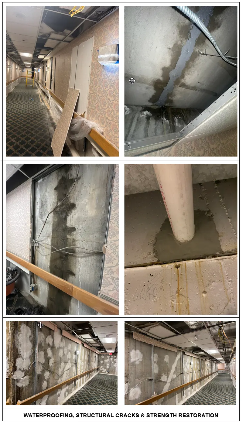 structural crack before after
