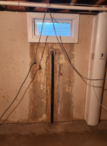 Structural crack in the foundation wall of the property in Dix Hills, NY.