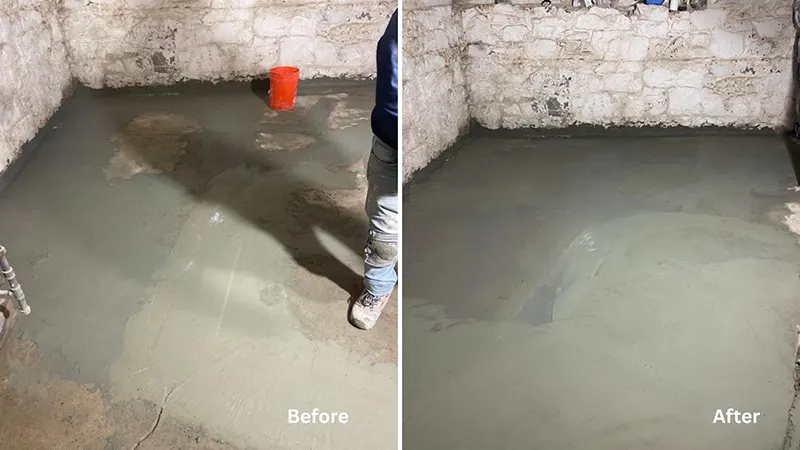 Basement Renovation in Brooklyn, NY – A Before and After Showing Resurfaced and Tiled Bathroom Area