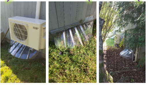 The exterior of egress windows, where the waterproofing and repair was needed